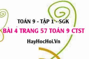 Bài 4 trang 57 Toán 9 tập 1 Chân trời sáng tạo